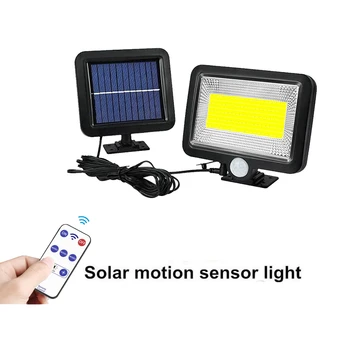 

100 LED solar LEDs Outdoor PIR Motion Sensor Activated Separable Light for Garden Security Waterproof Wireless Wall Lamp seperab