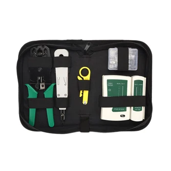 

8Pcs/Set RJ45 RJ11 RJ12 CAT5 Portable LAN Network Repair Tool Kit Utp Network Cable Tester Plier Crimping Tool