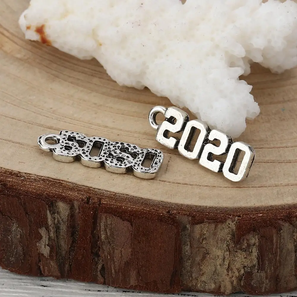 DoreenBeads модные подвески из сплавов на основе цинка с номером серебряный цвет