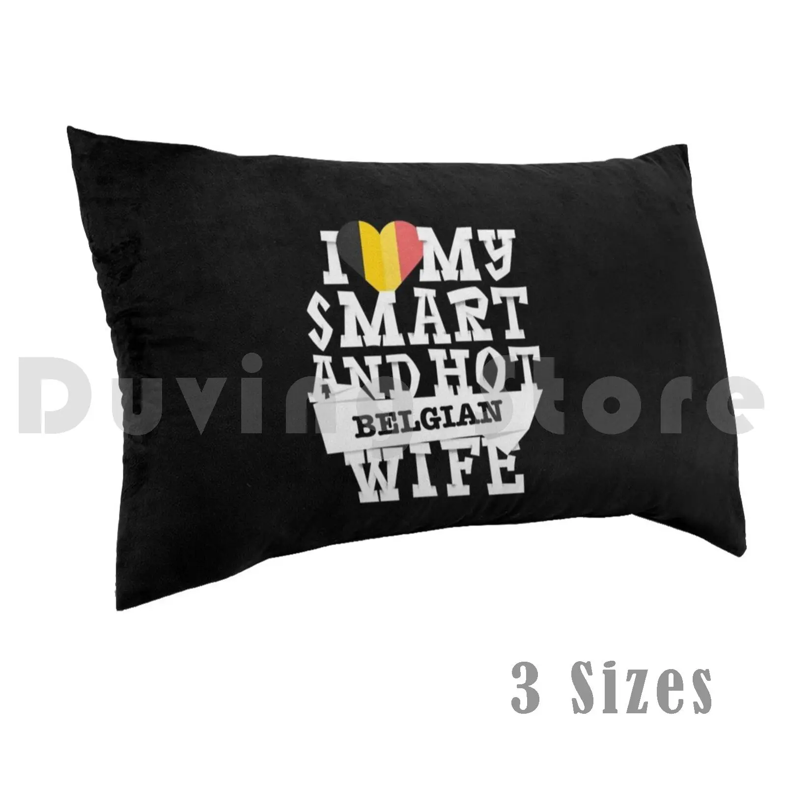 Наволочка с надписью I Love My Smart And Hot 20x30 дюймов | Дом и сад