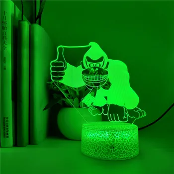 

Gorilla Cute Animal 3D LED Nightlight 7 Color Changing Donkey Kong Lamp Action Figure Toy Kid Christmas Gift Bluetooth Speaker