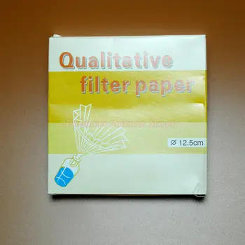 

125mm 15-20μm Qualitative Filter Paper OD=12.5cm Speed Medium 100Pcs/Lot