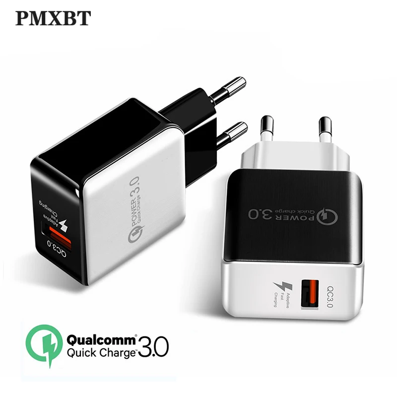 

3A Quick Charge 3.0 USB Charger EU US Wall Mobile Phone Charger Adapter for iPhone 11 QC3.0 Fast Charging for Samsung S10 Xiaomi