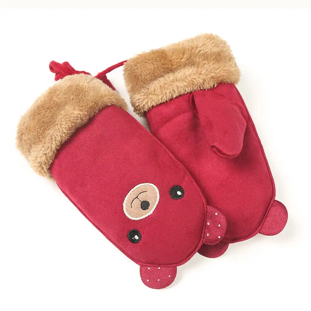 cute pink gloves for girl keep warm glove high quantity mitten