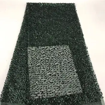 

2019 High Quality Sequins African Tulle Lace Fabric French Sequins Lace Black Sequins Guipure Lace Fabric Nigerian Party Dress