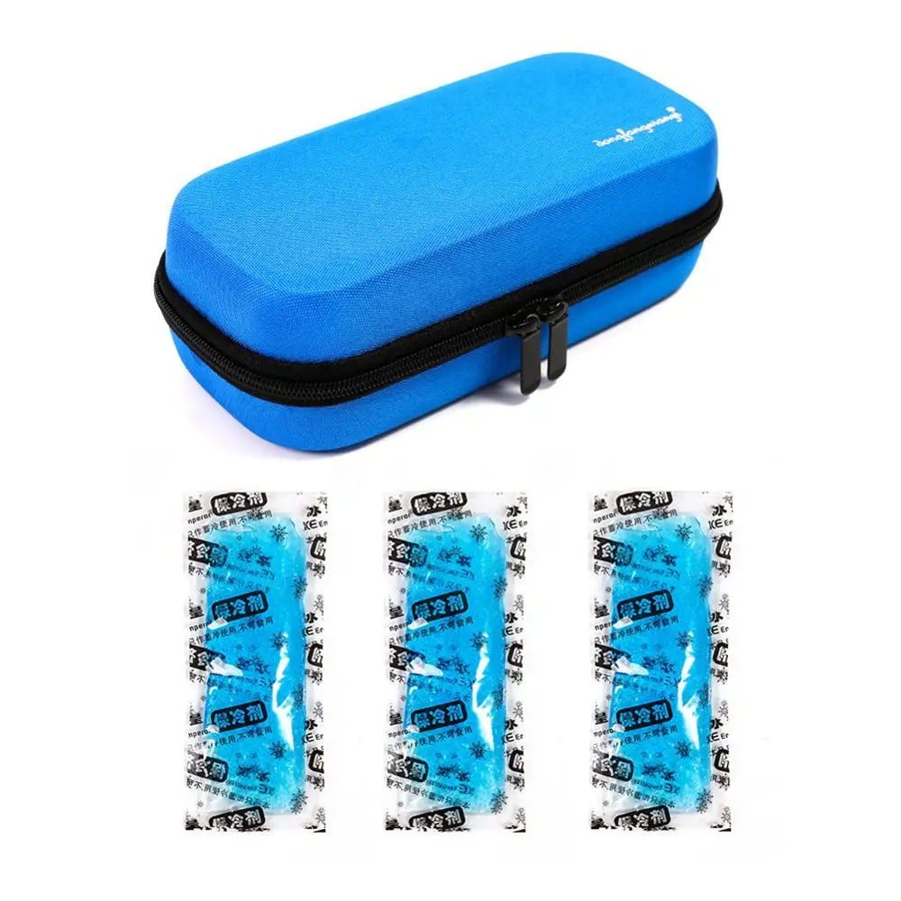 

Insulin Cooler Travel Case Diabetic Medication Cooler with 3 Ice Pack and Insulation Liner Storage Bag