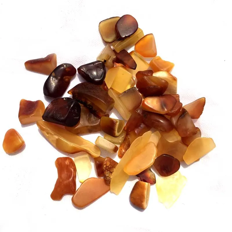 

7-9MM 40g 80g Natural Amber Stone Home Decoration Jewelry Raw Materials Stone Fish Tank