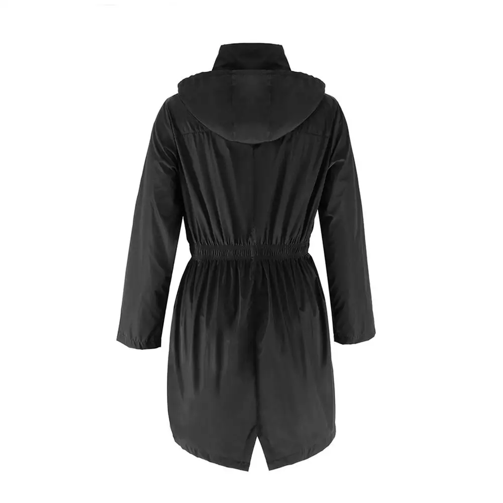 New Women's Lightweight Raincoat For Women Waterproof Jacket Hooded Outdoor Hiking Jacket Long Rain Jackets Rainwear Outwear 2