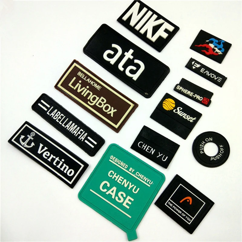 Customized-3D-Logo-PVC-Rubber-Patches-for-Clothing-Brand-Name-PVC ...