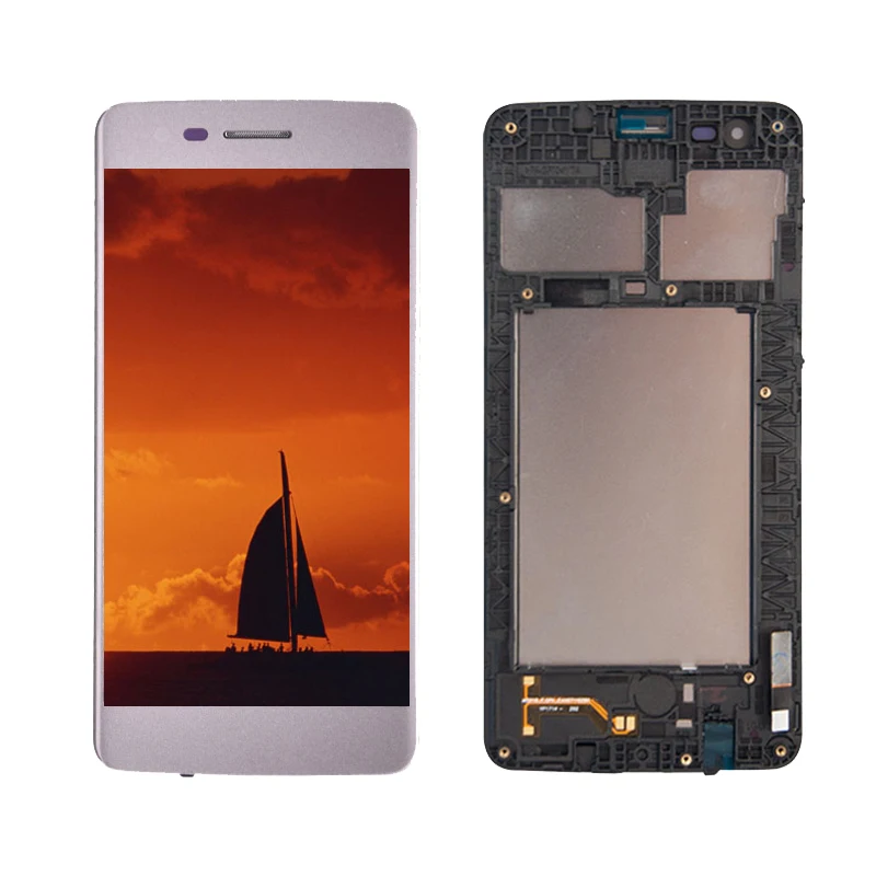 M210 lcd для LG K8 lcd M200 M210 US215 дисплей сенсорный экран дигитайзер с рамкой полная сборка черный серебристый цвет MS210 lcd
