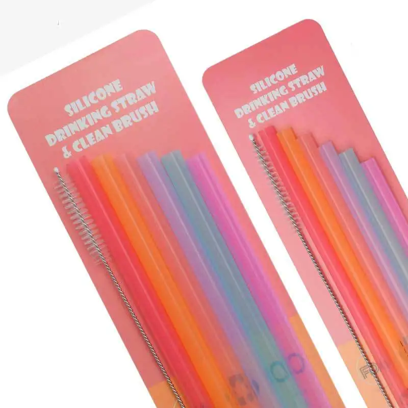 

Environmentally Friendly Folding Food Grade Silicone Straw Portable Flexible Beverage Fruit Juice Straw