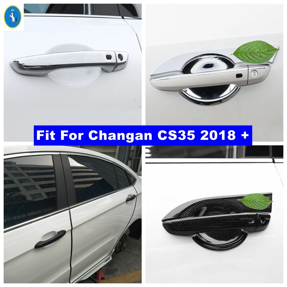 

Accessories Car-styling Side Door Handle Catch Cap & Door Bowl Decoration Frame Cover Trim Fit For Changan CS35 2018 - 2020 ABS
