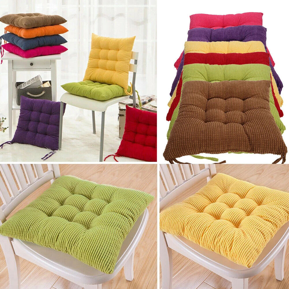 40x40 см сплошной цвет Квадратная мягкая утолщенная подушка для сиденья галстук на стул домашний декор
