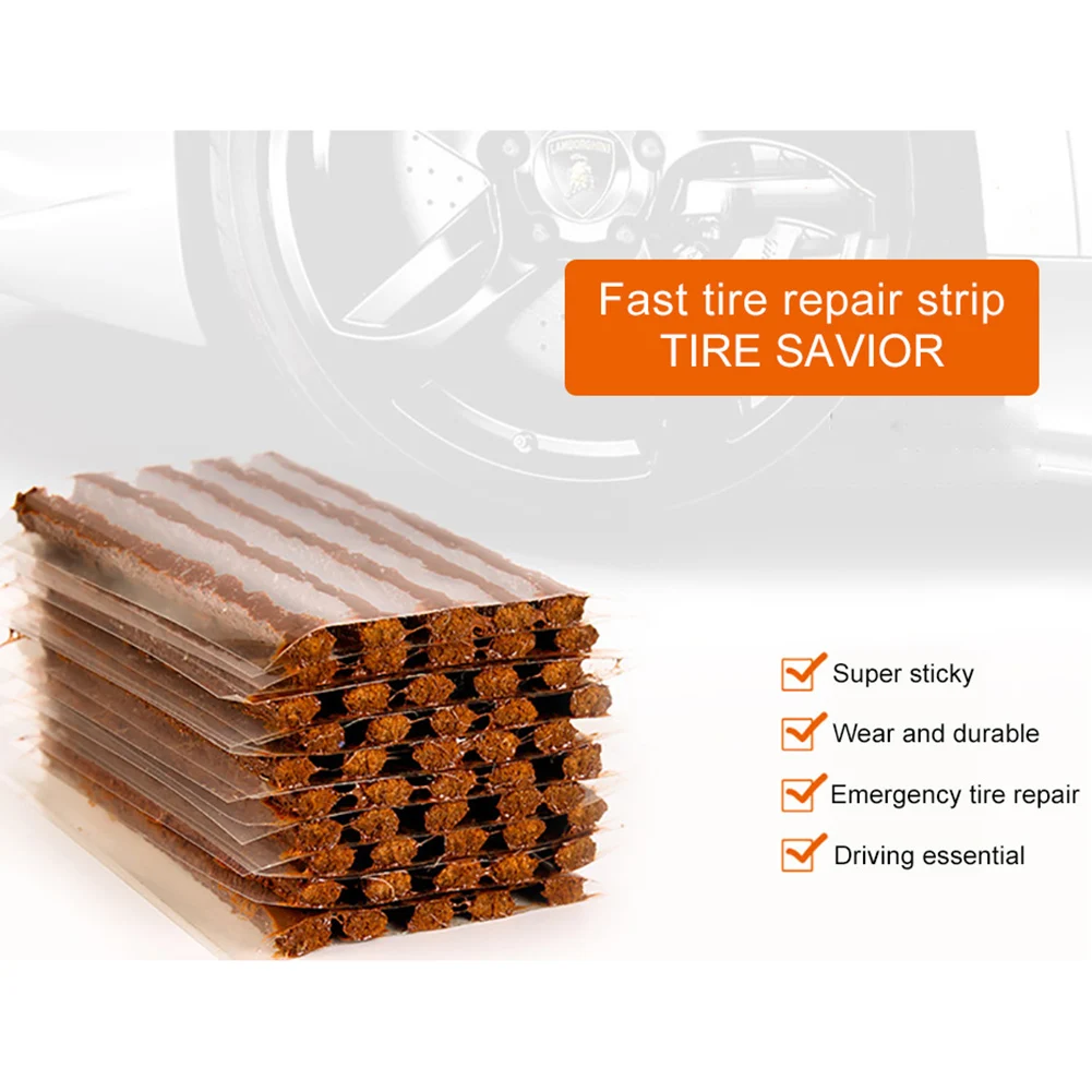 

Extra-Wide Tubeless Tire Repair Strip String Rubber Strips Tire Repair Flat Tire Plug Sealing Strip For Auto Car Bike Motorcycle