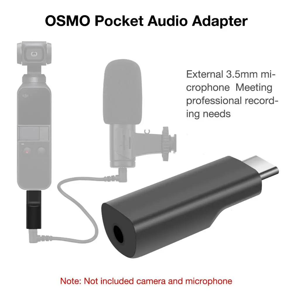 Для DJI Osmo Pocket 3,5 мм аудио адаптер для Osmo Pocket аудио адаптер записывающий адаптер внешний микрофон аудио аксессуар