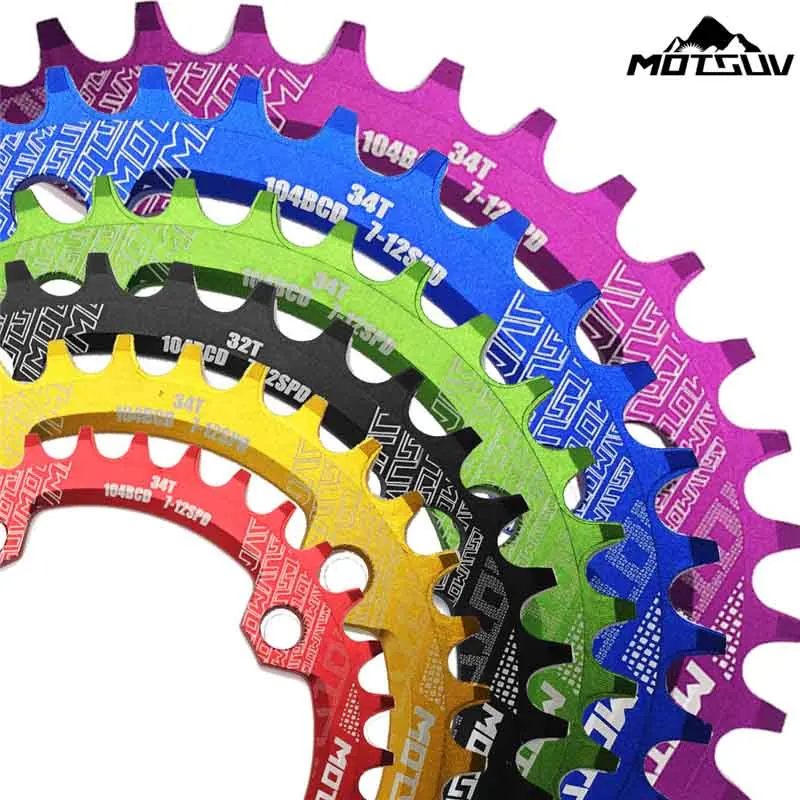 MTB Road Bicycle Crank 104BCD Oval 32T//34T//36T//38T Chainring Bike Single Plate