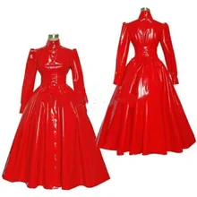 

PVC Sissy Maid Mini Red Dress Dresser Custom Long Skirt