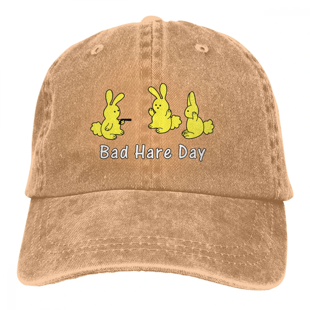 Bad Hare Day Casquette черные унисекс Мужские Женские джинсовые бейсболка с ремешком кепки регулируемые Гольф папа шляпа - Цвет: Хаки