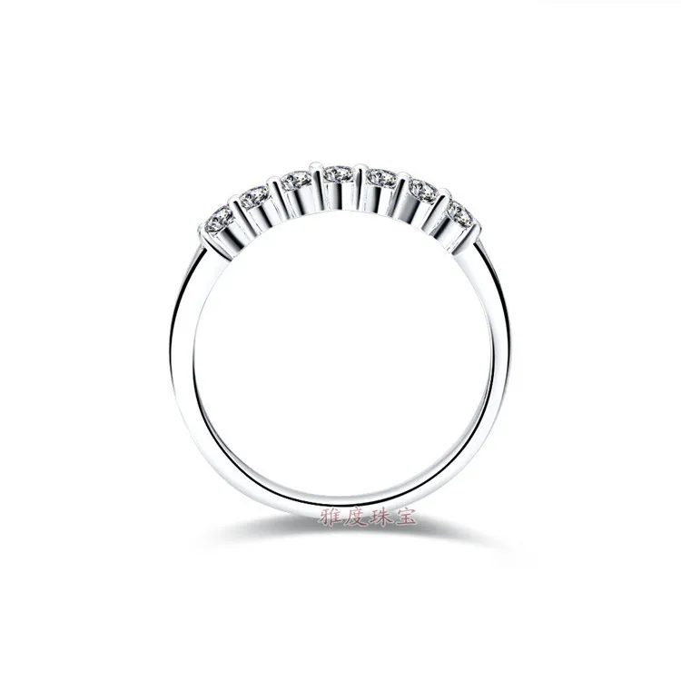 TR006 обручальное кольцо с 7 камнями sona lab Gem для женщин, блестящее обручальное кольцо из стерлингового серебра, набор обручальных колец, браслет вечности