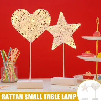 

LED Rattan Small Table Lamp Modeling Lamp Home Room Desktop Ornament Decorative Lighting Eye-protect K888