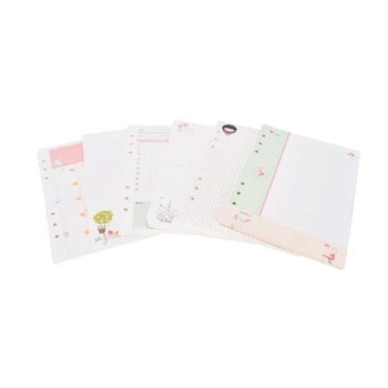 

11 Styles 45 Sheets 6 Holes Personal Organizer Planner Inside Refilling Page A5 For Filofax Notebook Inner Paper Core Candy
