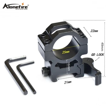 

Alonefire KC14 Aluminum Compact Tactical QD Quick Release Mount Adapter Fit 21mm Picatinny Weaver Rail Base Hunting Accessories