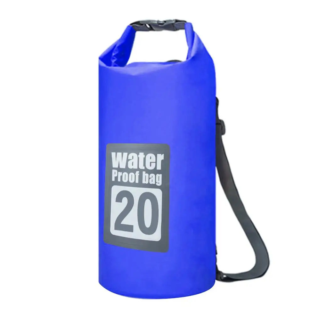  5/10/15/20/30L Swimming Bags Waterproof Dry Bag Backpack Camping Kayak Roll Top Sack Shoulder Pack for Boating Surfing 