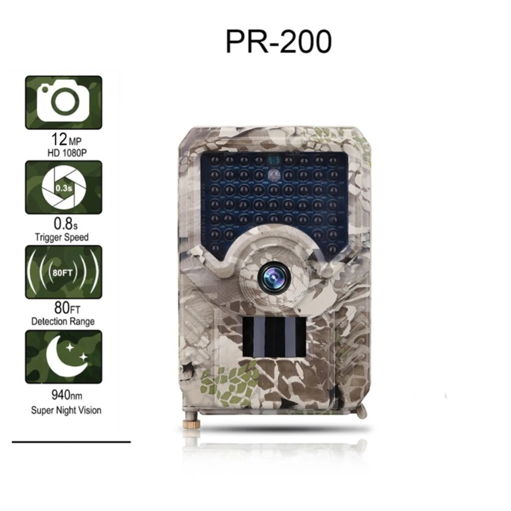 Фотоловушка PR200 12 МП 940 нм водостойкая IP56 | Спорт и развлечения