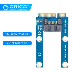 ORICO SATA 7PIN к адаптер mSATA влагостойкий плоский тип SSD адаптер SATA3.0 к mSATA SATAIII протокол с двусторонняя печатная плата