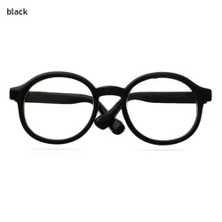 Mini Doll Round Frame Clear Lens Eyeglasses Toy Accessory (Black)