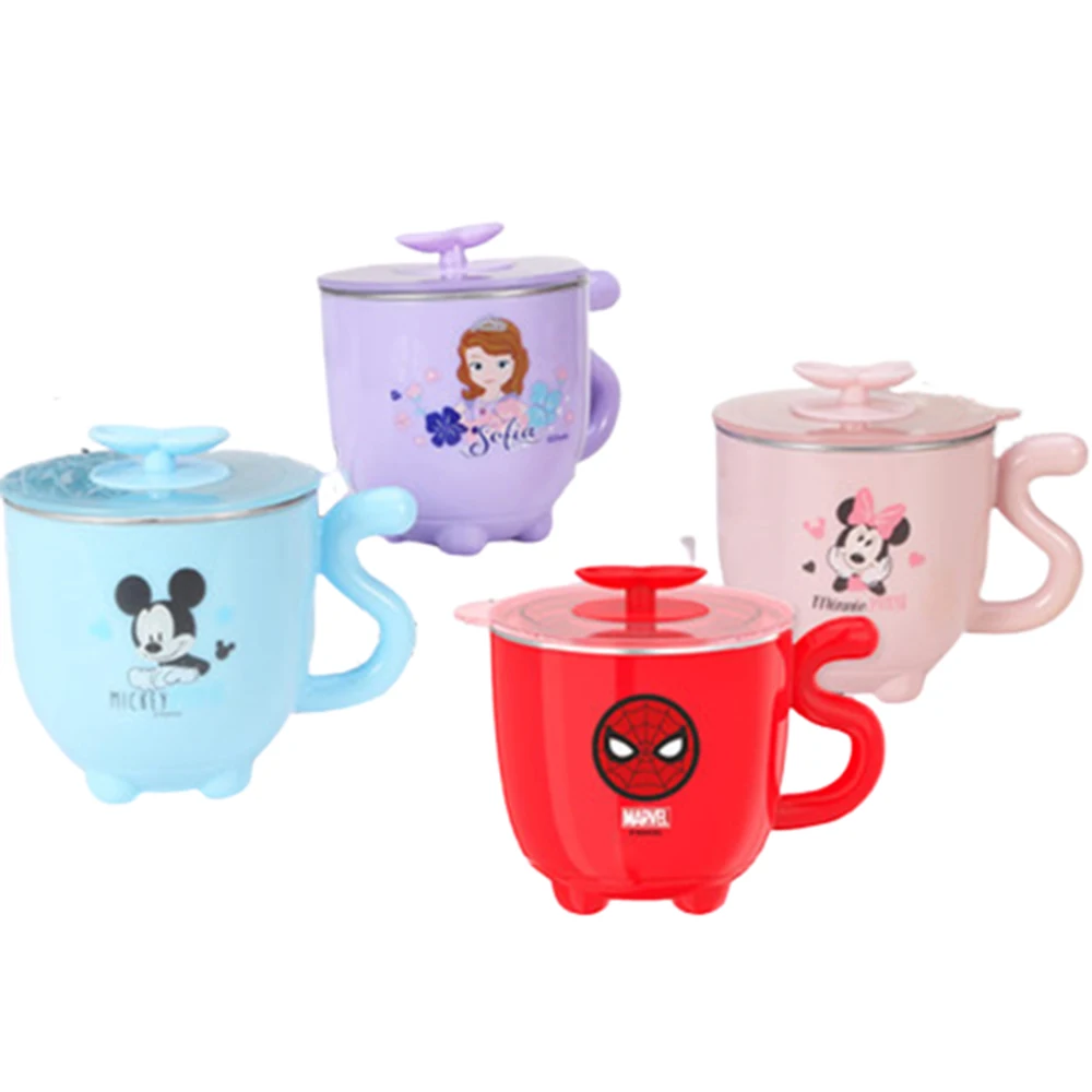 

Disney cartoon mug children cute shatter-resistant mug 316 stainless steel household cup Health wellness student baby milk cup