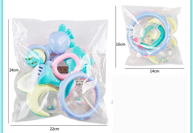 6pcs Baby Rattle Teether Toy Set Hanging Roll Bell Infants Sleeping Mobile Educational Toys