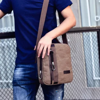

2020 new Men's messenger bag large capacity canvas casual bag retro men's shoulder fashion men's bag