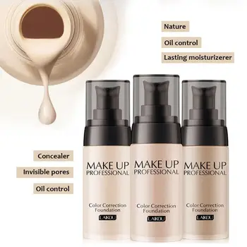 

Laikou Makeup Base Face Liquid Foundation BB Cream Concealer Moisturizer Waterproof Oil-control Makeup 40g Maquiagem Whiten W2K4