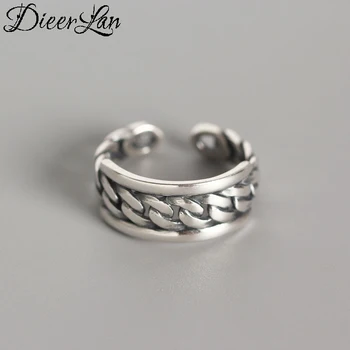 

New Cute Funny 925 Sterling Silver Hollow Chains Finger Ring For Women Girls Gifts 100% Real Solid Silver Jewelry 2020