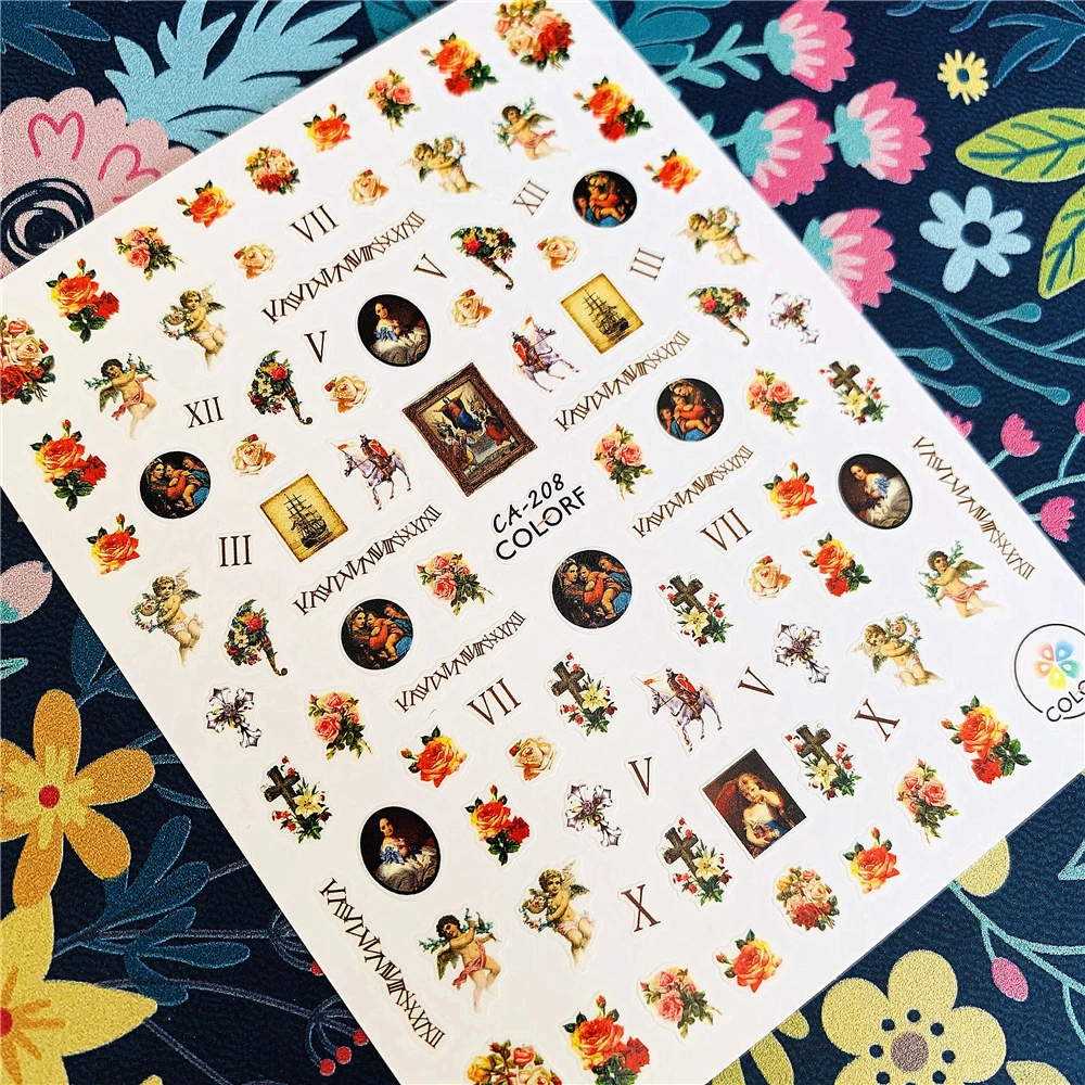 CA-126-208 maria jesus sereis 3d nail art sticker nail decal stamping export japan designs rhinestones decorations nail stickers nail art tools nail art decoration nail decals