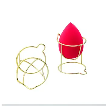 

1PC Sponge Holders Cosmetic Puff Display Stand Gourd Shape Sponge Egg Alloy Drying Holder Bracket Make Up Puff Support T0145