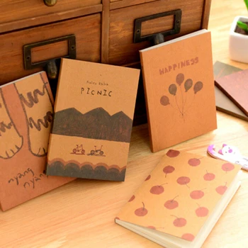 

New Simple &Practical Design Stationery Vintage Pastel Drawing Pastels Pockets Notedpad Lovely Notebook 1 PC