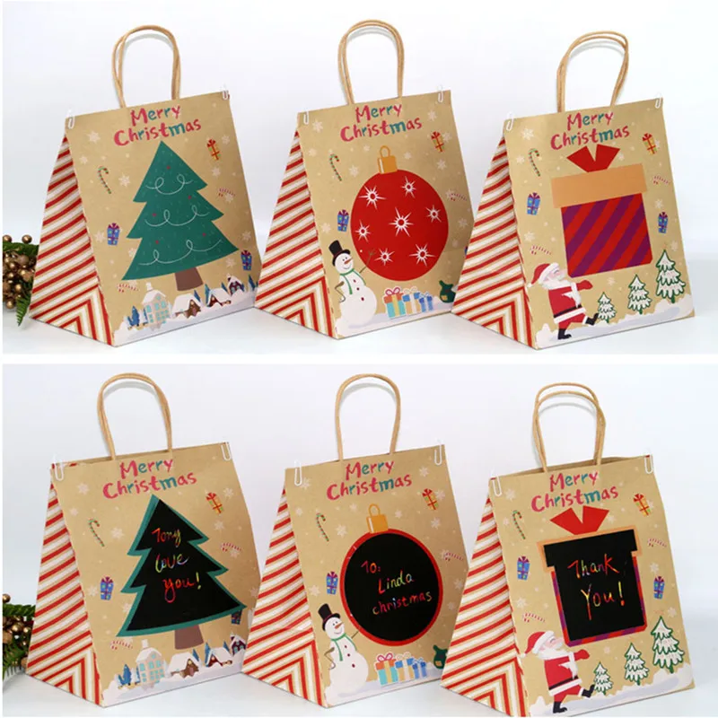 Relación Encommium Noveno Bolsas de regalo de Feliz Navidad, bolsa de embalaje de plástico para árbol  de Navidad, copo