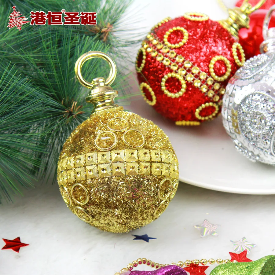 

tree decorations Christmas decorations 8cm rings foam stickers Christmas balls 24g