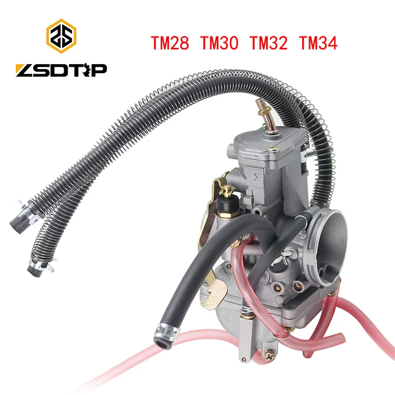ZSDTRP Carburetor Kit For Mikuni TM28 TM30 TM32 TM34 ATV Motorcycle Yamaha DT200S TMX30 Flat Slide Carburetor