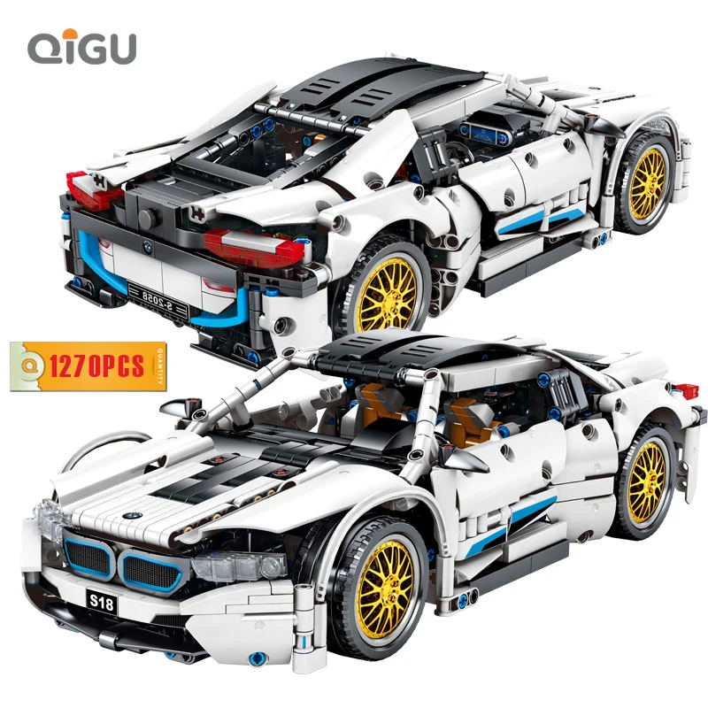 

City Technic Pull Back Mechanical Sports Car Building Blocks Creator Super Racing Car Vehicle MOC Model Bricks Toys for Kids Boy
