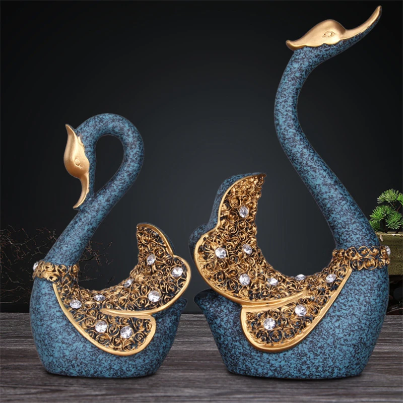 

Swan Decorative Statues Resin Statue Creative Home Decor Office Home Decoration Accessories living room decor european decor