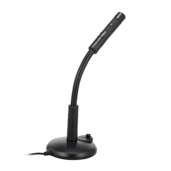 

360° Adjustable USB Desktop Microphone Plug & Play Omnidirectional PC Laptop Computer Mic For Conference Call Voice Recording