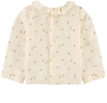 

Children's cotton shirt Girls' new printed high-profile long-sleeved shirt