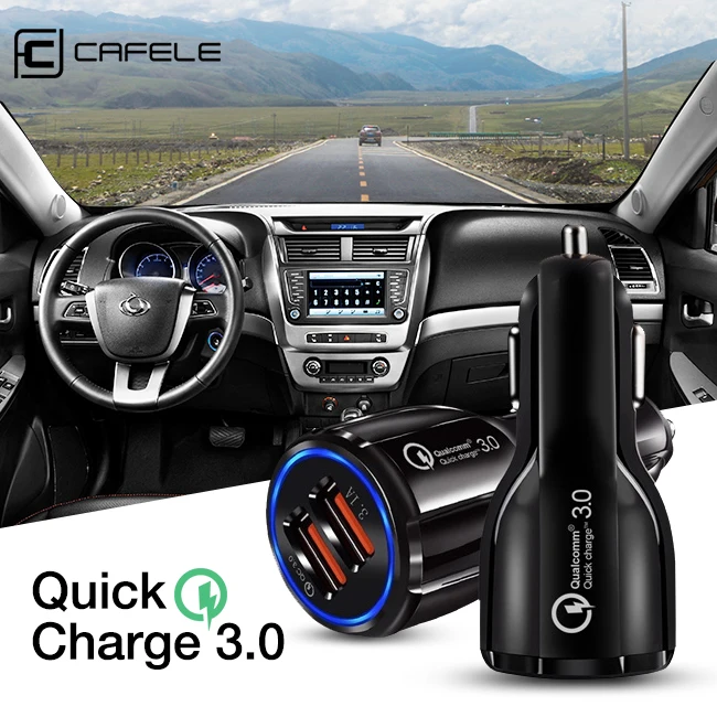 

Cafele 3.1A USB Car Charger for iPhone X Xs Max Quick charge 3.0 Phone Charger for HUAWEI Mate 20 P30 P30Pro Samsung Xiaomi
