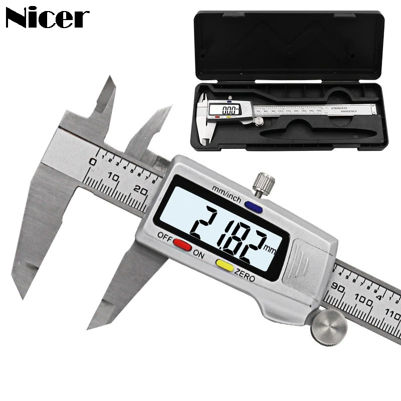 

Measuring Tool Stainless Steel Digital Caliper 6 "150mm Messschieber paquimetro measuring instrument Vernier Calipers