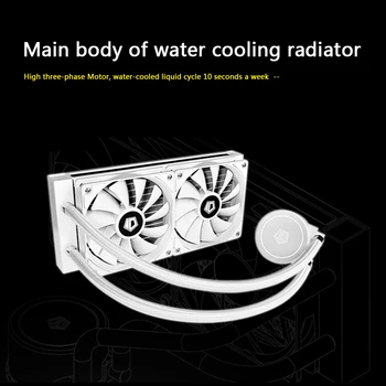 

CPU Water Cooler 120mm 4 Pin Integrated Radiator Heatsink Quiet Computer Cooling Case Fan for LGA 2011/AM3+/AM4