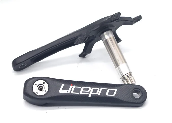 Litepro велосипед Сверхлегкий карбоновый коленчатый набор 130 BCD 412 складной велосипед шатун для дорожного велосипеда 170 мм части велосипеда