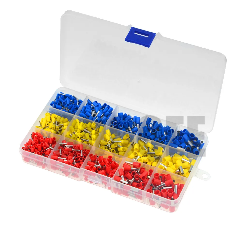 

1000pcs Cable Wire Terminal Connector with Hand Ferrule Crimper Plier Crimp Tool Kit Set AWG10-23